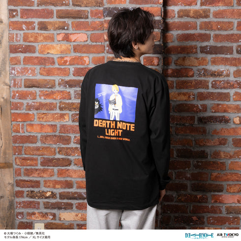 《死亡笔记》第一弹 场景插画长袖T恤 1(夜神月)黑色