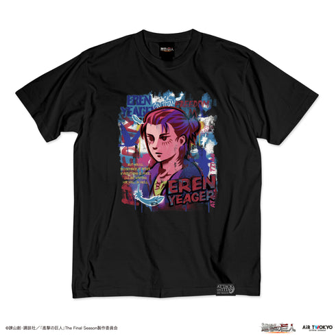 『進撃の巨人』The Final Season ウォールアートTシャツ(エレン)