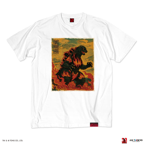 『ゴジラVデストロイア』30周年 シーンイラストTシャツ 1(呉爾羅)ホワイト