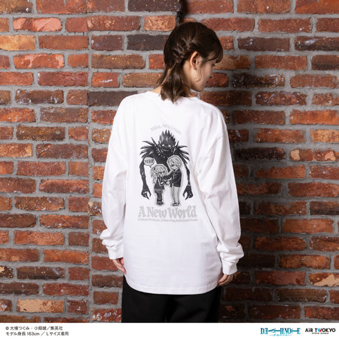 『DEATH NOTE』第1弾 シーンイラストロングスリーブTシャツ 3(夜神月&弥海砂&リューク)ホワイト