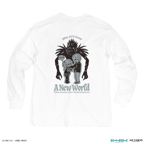 『DEATH NOTE』第1弾 シーンイラストロングスリーブTシャツ 3(夜神月&弥海砂&リューク)ホワイト