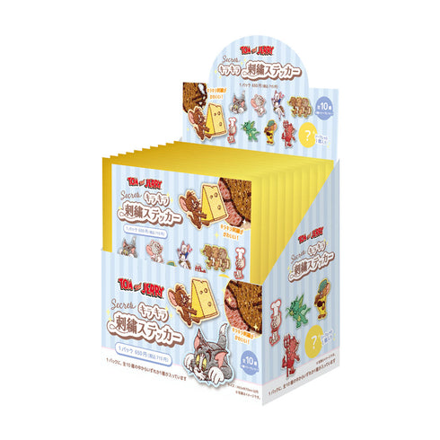 『トムとジェリー』シークレットキラキラ刺繍ステッカー【BOX】