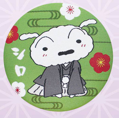 『クレヨンしんちゃん』織刺繍缶マグネット シロ