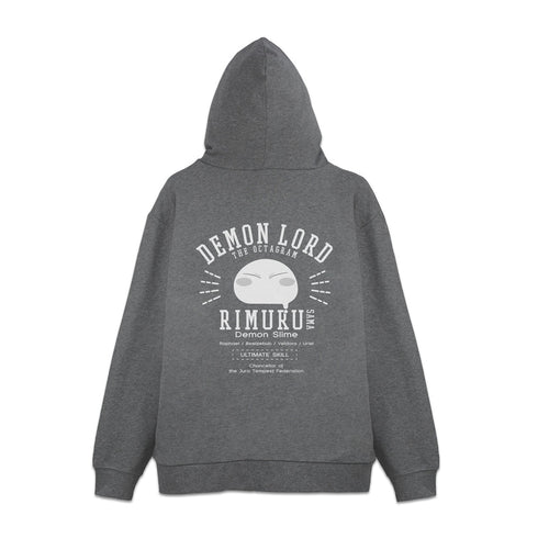 『転生したらスライムだった件』リムル様カレッジ ジップパーカー ミックスグレー XXL