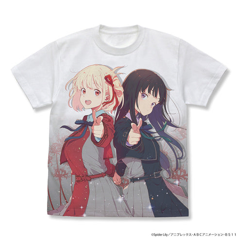『リコリス・リコイル』千束&たきな フルグラフィックTシャツ ホワイト XL