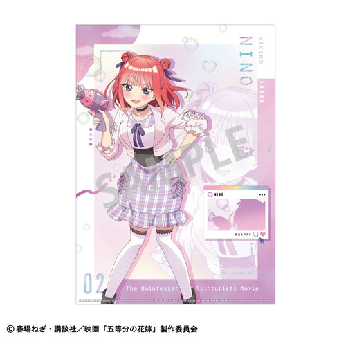 『映画 五等分の花嫁』A4シングルクリアファイル 中野二乃 バブルガン