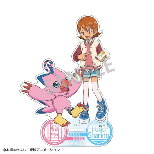 『デジモンアドベンチャー』アクリルスタンド_武之内空&ピヨモン_ 食べ物わけっこ