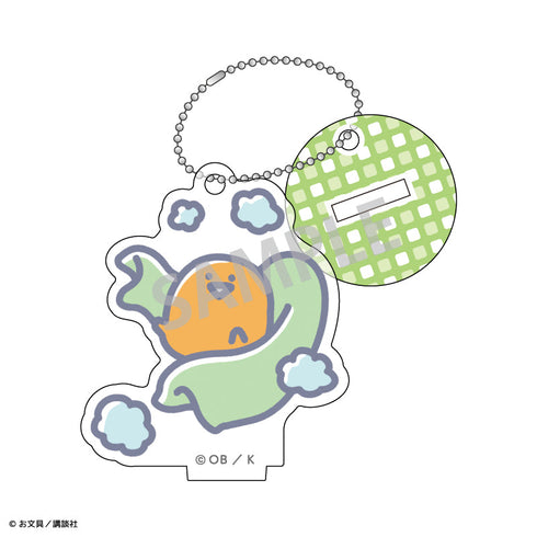 『お文具といっしょ』アクリルスタンドキーホルダー/ゼリーさん_バスタイム