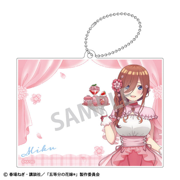 『五等分の花嫁』フォトフレームアクリルキーホルダー_中野三玖/桜アフタヌーンティー