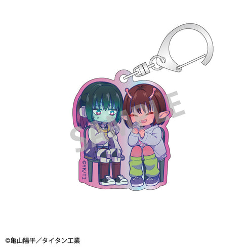 『銀河特急 ミルキー☆サブウェイ』オーロラアクリルキーホルダー チハル&マキナ