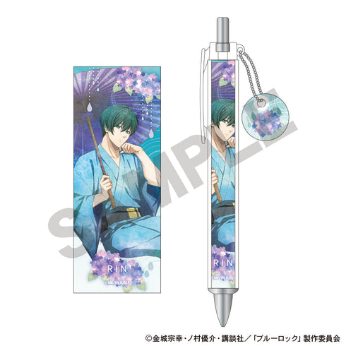 『ブルーロック』チャーム付きボールペン 糸師凛 五月雨 ニュアンスカラー