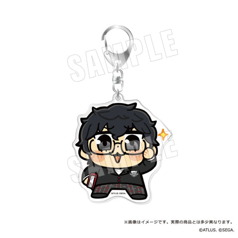 『ペルソナ5 ザ・ロイヤル』主人公×ぶくぶ おおきめアクリルキーホルダー 04 知識 ランク5