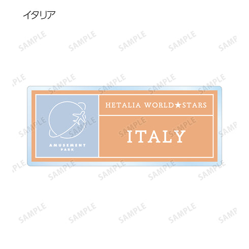 『ヘタリア World★Stars』描き下ろしイラスト 遊園地ver. 着⽤トレーディングネームプレート BOX