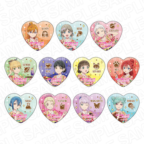 『ラブライブ!スーパースター!!』 ハート型カンバッジ 喫茶 ver セット