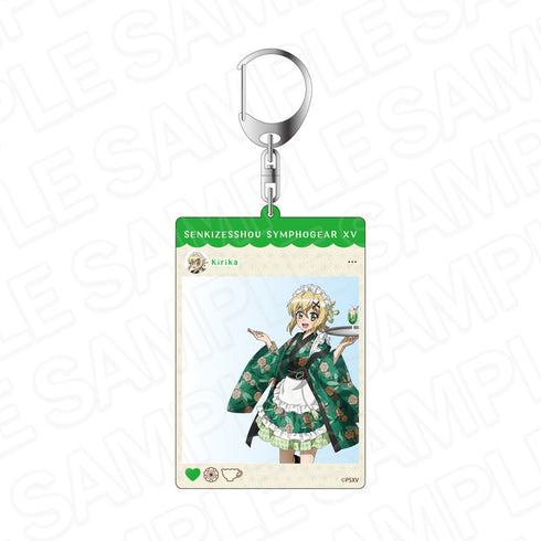 『戦姫絶唱シンフォギアXV』SNS風アクリルキーホルダー 暁 切歌 レトロカフェ ver.
