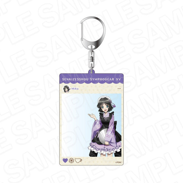 『戦姫絶唱シンフォギアXV』SNS風アクリルキーホルダー 小日向 未来 レトロカフェ ver.