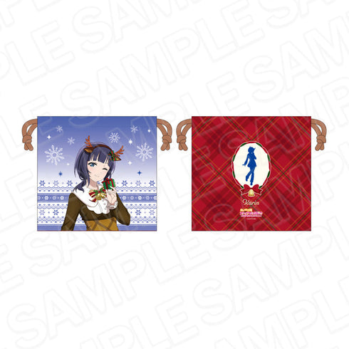 『ラブライブ!虹ヶ咲学園スクールアイドル同好会』サテン巾着 朝香果林 トナカイ風衣装 ver.