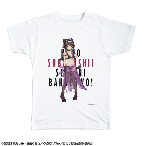 『この素晴らしい世界に爆焔を!』Tシャツ Mサイズ デザイン02(めぐみん/ちょむすけ風水着Ver.)【描き下ろし】【202601再販】