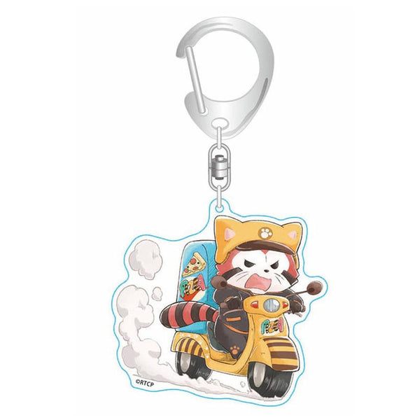 『あらいぐまカルカル団』アクリルキーホルダー(ピザ配達)