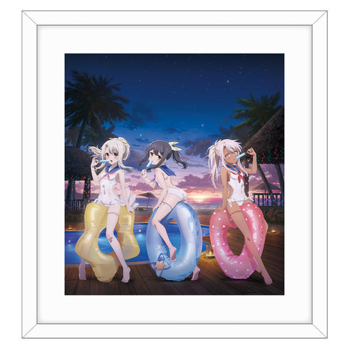 『Fate/kaleid liner プリズマ☆イリヤ Licht 名前の無い少女』描き下ろし複製原画 (イリヤ&美遊&クロエ/セーラー水着)