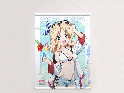 『ガールズ&パンツァー 最終章』描き下ろしB2タペストリー(ケイ/リゾート水着)