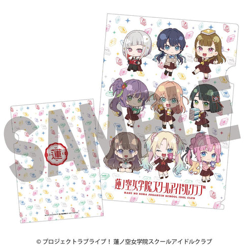 『ラブライブ!蓮ノ空女学院スクールアイドルクラブ×石川県立図書館』クリアファイル ミニキャラver