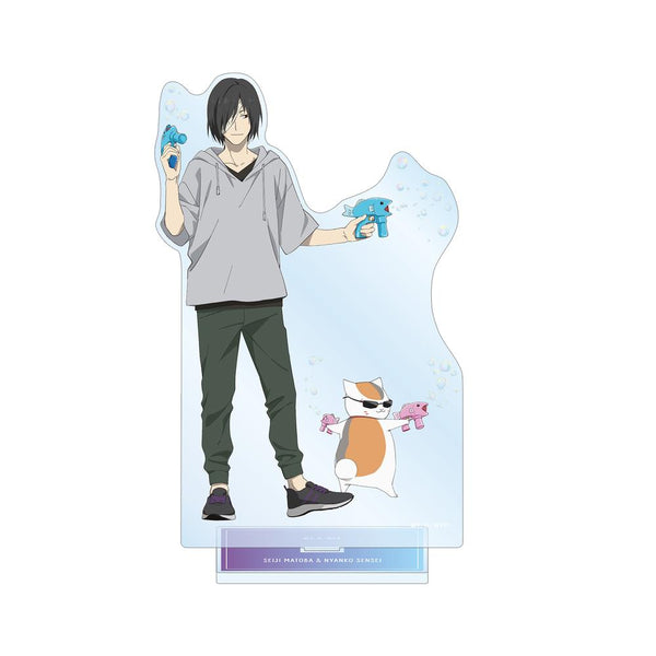 『夏目友人帳』描き下ろし 的場静司&ニャンコ先生 シャボン玉ver. 特大アクリルスタンド