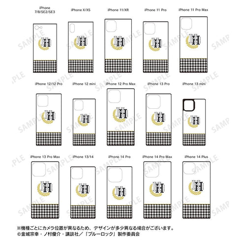 『ブルーロック』白宝高校校章 スクエア強化ガラスiPhoneケース【202601再販】