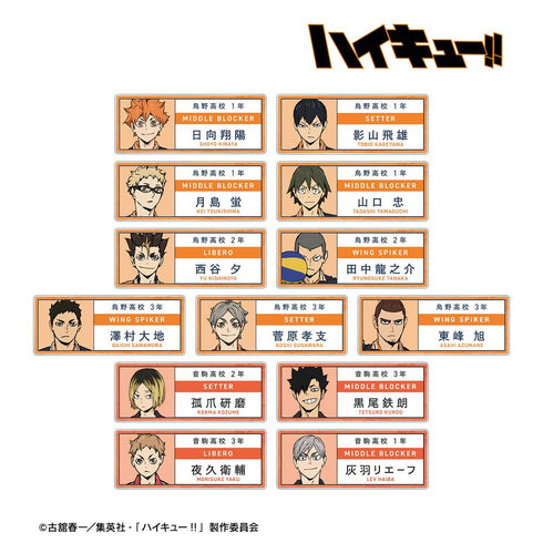 『ハイキュー!! ゴミ捨て場の決戦』トレーディングアクリルネームプレート(単位/BOX)【202506再販】
