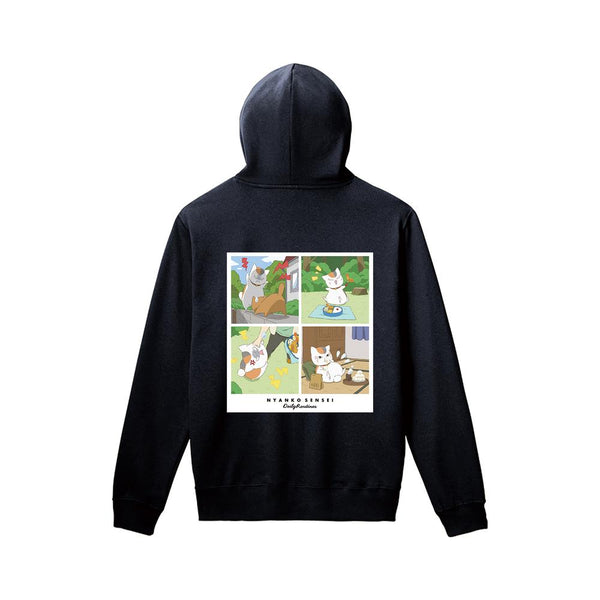 『夏目友人帳』描き下ろし 12時から15時のニャンコ先生 ニャンコ先生の1日ver. バックプリントパーカーメンズ【202602再販】