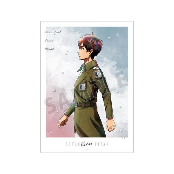 『進撃の巨人』描き下ろし エレン 冬の歩みver. A3マット加工ポスター【202601再販】