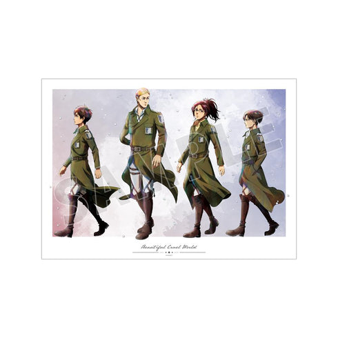 『進撃の巨人』描き下ろし 集合 冬の歩みver. A3マット加工ポスター【202601再販】