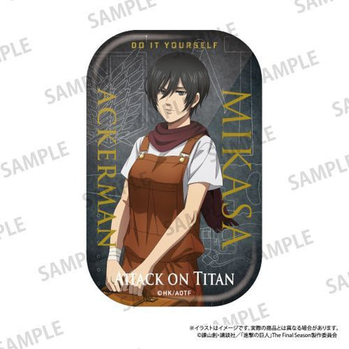 『進撃の巨人』長方形缶バッジ ミカサ・アッカーマン(DIY)【202512再販】