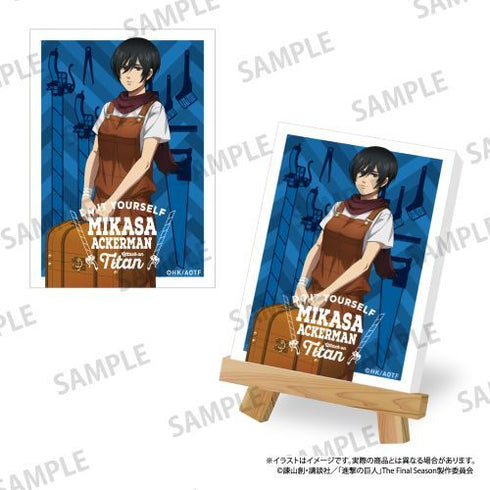 『進撃の巨人』キャンバスボードミニ ミカサ・アッカーマン(DIY)