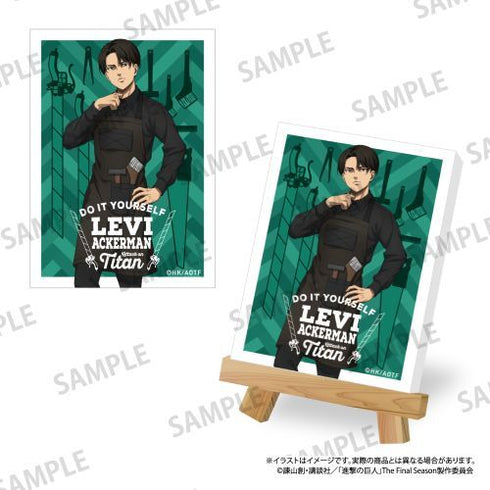 『進撃の巨人』キャンバスボードミニ リヴァイ・アッカーマン(DIY)