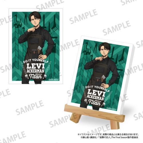 『進撃の巨人』キャンバスボードミニ リヴァイ・アッカーマン(DIY)