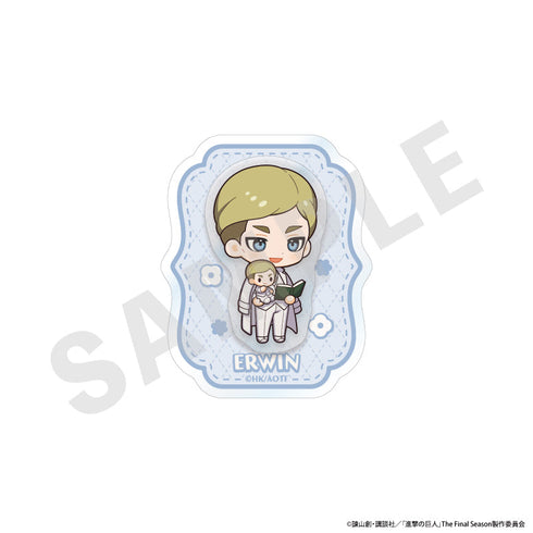 『進撃の巨人』ミニキャラホワイトコーデシリーズ 2層アクリルバッジ(エルヴィン)