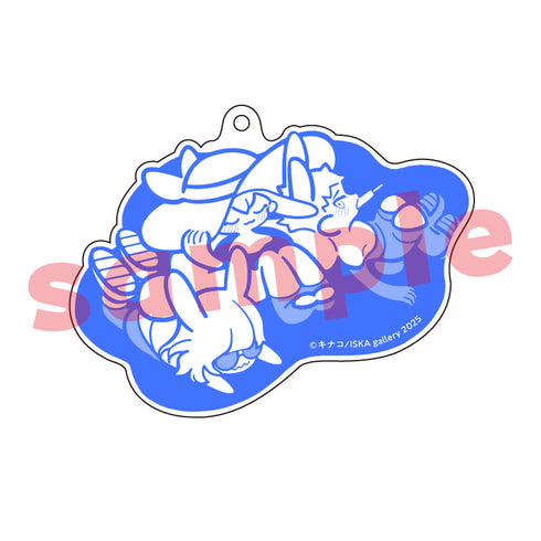 『キナコ個展』アクリルキーホルダー マルボタン A