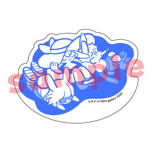 『キナコ個展』ゆらゆらアクリルブロック マルボタン