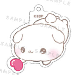 『ふわりんましゅ』アクリルキーホルダー(ハートを拾うましゅ)