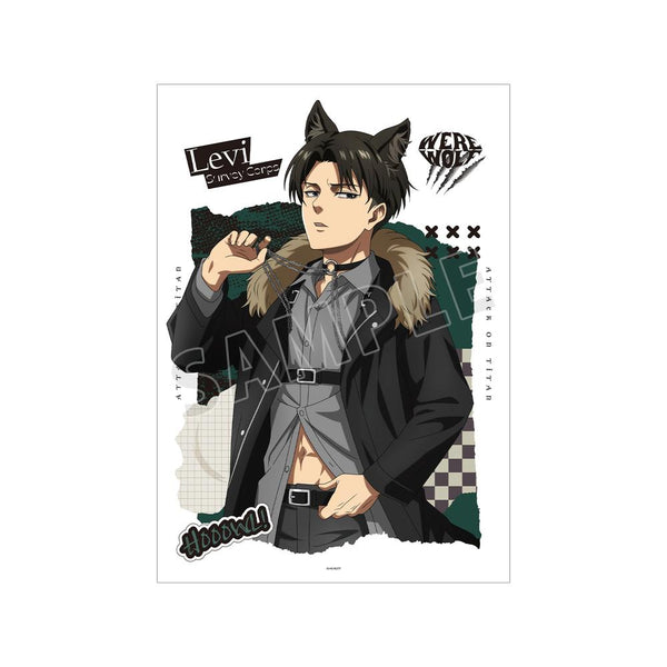 『進撃の巨人』描き下ろし リヴァイ 狼男ver. A3マット加工ポスター