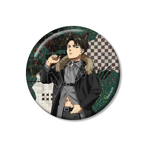 『進撃の巨人』描き下ろし リヴァイ 狼男ver. 75mmホログラム缶バッジ