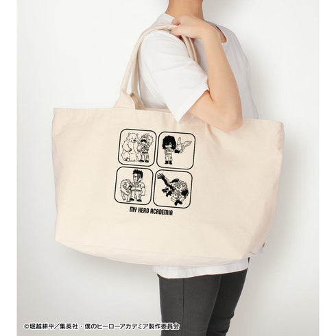 『僕のヒーローアカデミア』集合 ちびキャラ 動物とのふれあいver. BIGジップトートバッグ ver.B