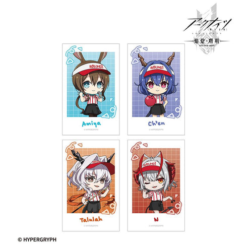 『アークナイツ【焔燼曙明/RISE FROM EMBER】』ちびキャラ アクティビティスタッフver. イラストカード4枚セット ver.A