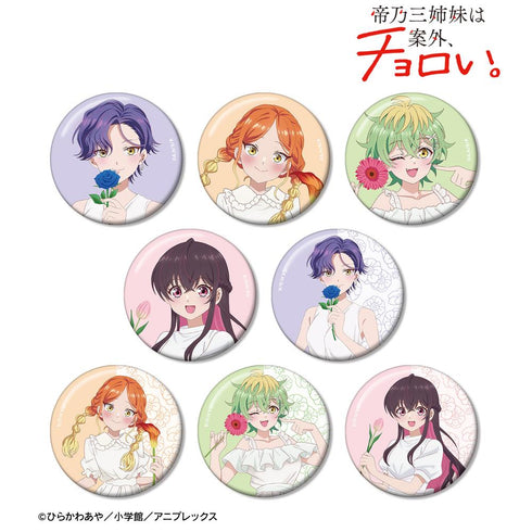 『帝乃三姉妹は案外、チョロい。』描き下ろし 白いワンピースと花ver. トレーディング缶バッジ(単位/BOX)