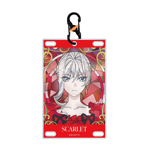 『最後にひとつだけお願いしてもよろしいでしょうか』スカーレット Aure Glass カラビナ付きカード型アクリルキーホルダー