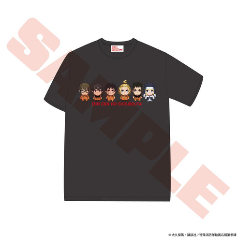 『炎炎ノ消防隊 参ノ章』ピクセルキャラTシャツ ブラック M