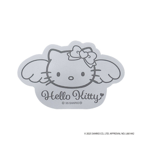 『HELLO KITTY BLACK ANGEL』ハローキティ ダイカットステッカー シルバー【202510再販】