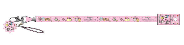 『チェゴシム×サンリオキャラクターズ』マスコット付きネックストラップ ピンク