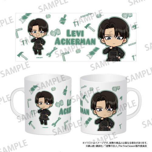 『進撃の巨人』フルカラーマグカップ リヴァイ・アッカーマン(ミニキャラ)(DIY)